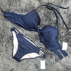 Stunning brand new Navy Rose Gold classy swimsuit